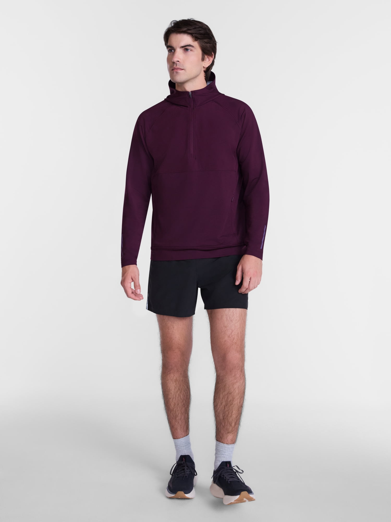 Avia Men's and Big Men's Hooded Half Zip Pullover, Sizes XS-4XLT