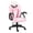Pink White, variant on Swivel Gaming Chair for Boys Girls Kids Activity Chair High Back Ergonomic Racing Computer Chair, Height Adjustable, Pink