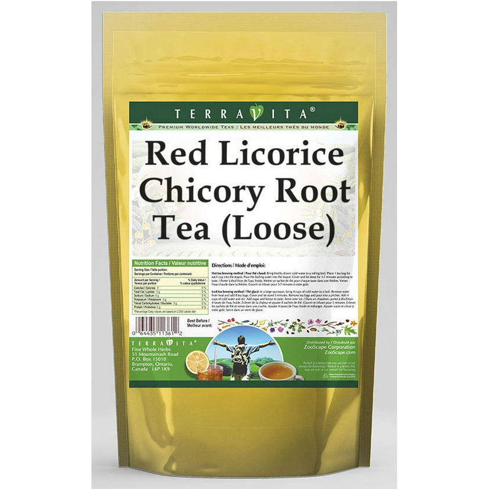 TerraVita Red Licorice Chicory Root Tea, (Red Licorice,Loose Leaf