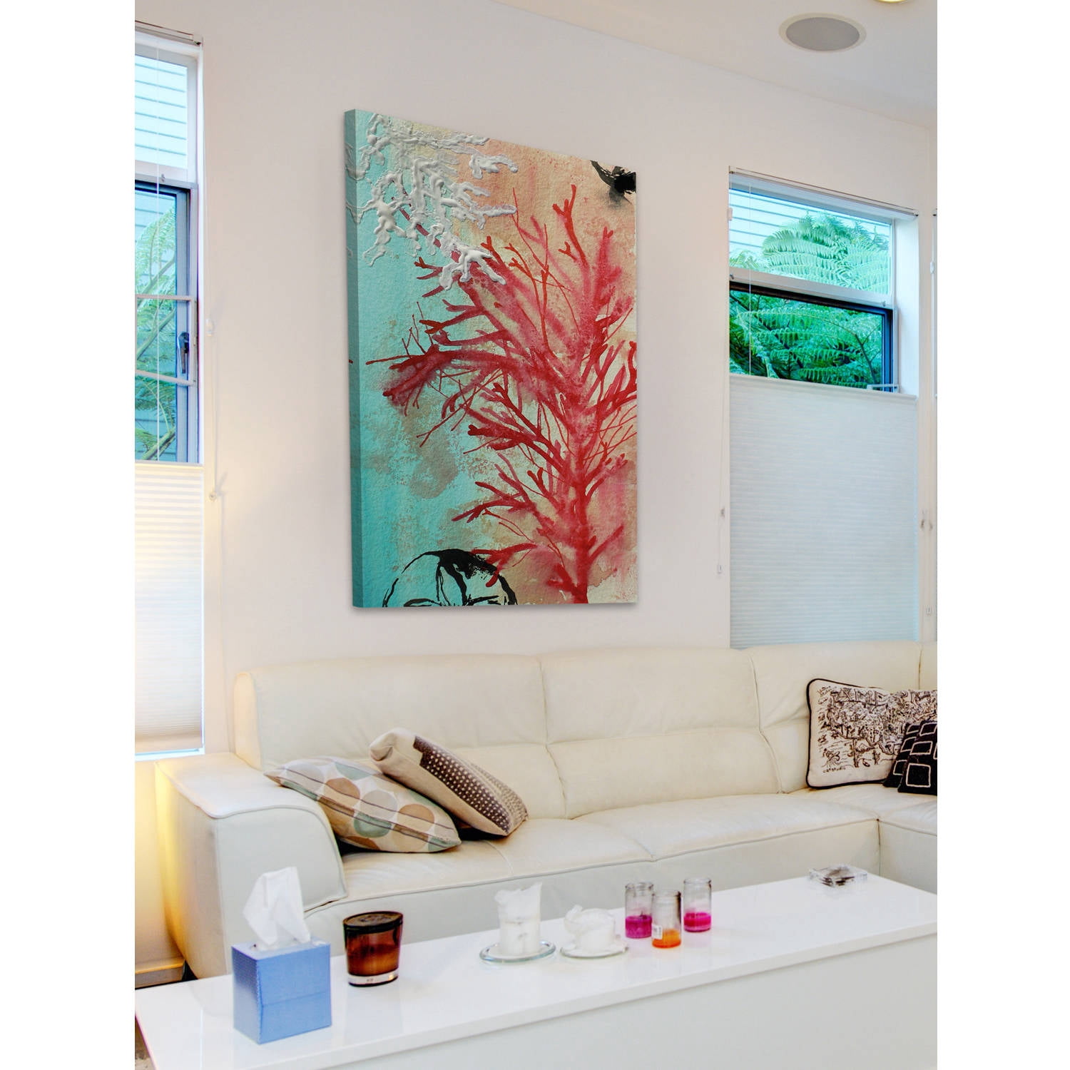 Marmont Hill "Red Coral" by Christine Lindstrom Painting Print on Wrapped Canvas