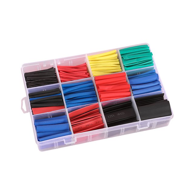 580 piezas de tubos termorretráctiles, relación de contracción 2: 1 de Kit de tubo de cable termorretráctil para aislamiento eléctrico (6 colores, 11 tamaños)