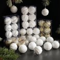 thumbnail image 2 of 6 piezas de adornos de bolas de Navidad, adornos de oro blanco, decoración colgante para árbol de Navidad para Navidad 2025, regalo colgante para fiesta de Navidad, 2 of 5