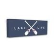 thumbnail image 3 of Lake Life Striped Oars Typography Graphic Art Gallery Wrapped Canvas Print Wall Art, 3 of 7