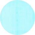 thumbnail image 1 of Ahgly Company Indoor Round Solid Light Blue Modern Area Rugs, 7' Round, 1 of 4