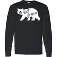 thumbnail image 3 of Inktastic West Virginia White Bear Silhouette Long Sleeve T-Shirt, 3 of 5