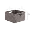 thumbnail image 5 of Seville Classics Foldable Handwoven Cube Storage Basket (2-Pack), Gray, 5 of 8