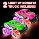thumbnail image 4 of Toy Monster Truck ArtCreativity rosa/verde con neumáticos LED de 6 pulgadas, 4 of 7