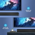 thumbnail image 5 of Sound Bar, Sound Bars for Smart TV Bluetooth 5.0 Soundbar 50W 17Inch Small Soundbars with ARC/Optical/AUX Connection, Soundbar Surround Sound Bars for Home Theater Audio, 5 of 8