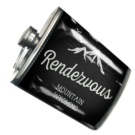

NEONBLOND Flask Mountains chalkboard Rendezvous Mountain - Wyoming