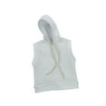 thumbnail image 5 of 1/12 Men Sleeveless Hoodie Retro Costume for 6" Male Action Figures Dress up White, 5 of 8