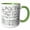 Green/White, variant on 3drose, Cuneiform Text Pattern Neo Sumerian Ancient History Writing 2028 Bc, 15oz Two-tone Black Mug