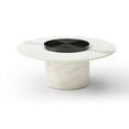 thumbnail image 2 of Whiteline Modern Living Aviana Coffee Table, Stainless-Steel Top, Wood With Marble Paper Base, 2 of 4