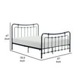 thumbnail image 5 of Ryan Full Size Metal Bed, Platform Foundation, Black Curved Spindle Frame, 5 of 5