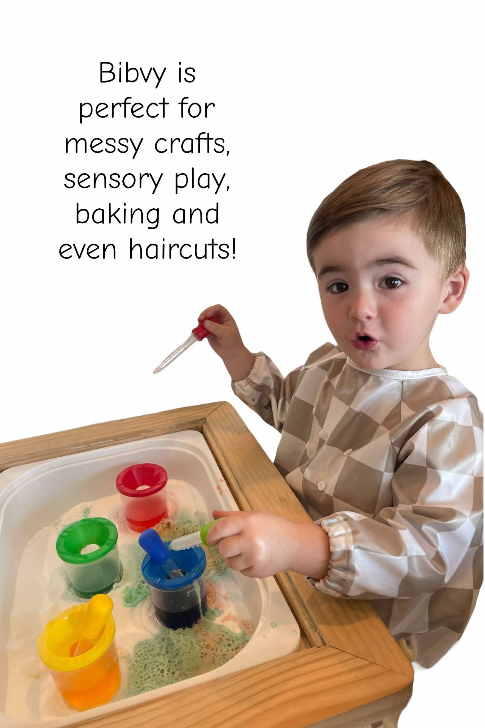 Bibvy Mess Proof Baby Bibs, Toddler Feeding, Silicone Catcher, Chair Attaching, Waterproof, 6-36 Mos