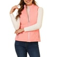 thumbnail image 6 of Allegra K Women's Stand Collar Lightweight Gilet Quilted Zip Vest, 6 of 7