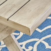 Eden Outdoor Acacia Wood Coffee Table, Light Grey