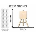 thumbnail image 2 of Unfinished Wood Artist Painting Easel Shape - Craft - up to 46" DIY 6" / 1/8", 2 of 3