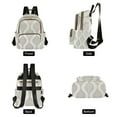thumbnail image 4 of FORMRS Mini Backpack Purse for Women Quilted Travel Daypack Casual Shoulder Bag, Light Gray Pattern, 4 of 7