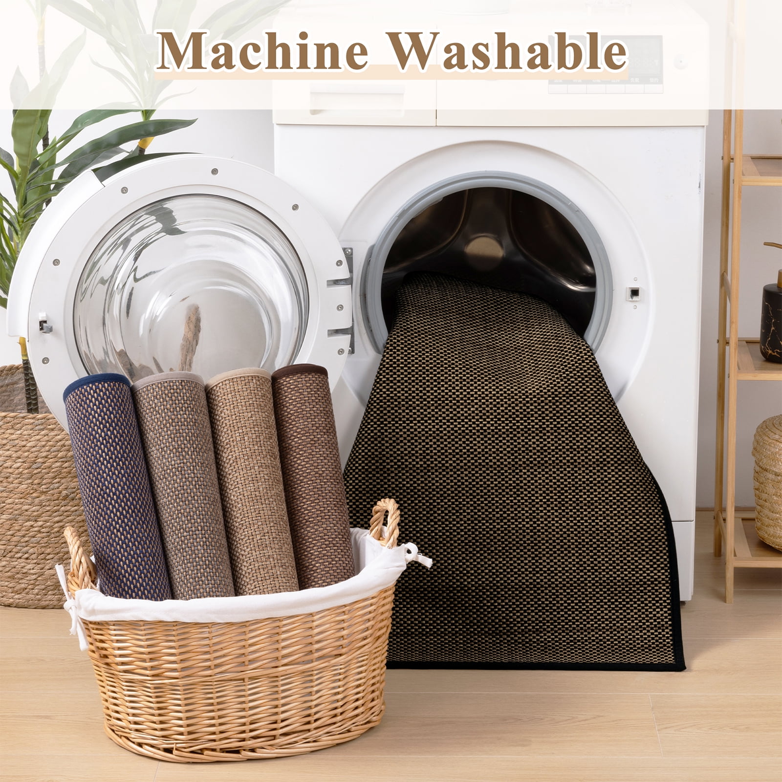 Bathroom Rugs Sets 3 Piece, Washable, Super Absorbent Bath Mat for Bathroom, Toilet and Tub