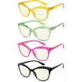 thumbnail image 1 of Eyekepper Women 4-pack Computer Reading Glasses Blue Light Blocking Eyeglasses Cat-eye Style Rhinestone Readers +1.00, 1 of 5