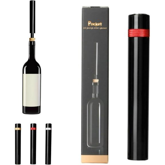 Loritia Wine Opener, AeroPop Wine Opener, Travel Portable Pocket Air Pressure Pump Wine Bottle Opener, Travel Porta for Home, Restaurant, Party (Red)
