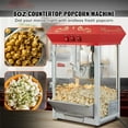 thumbnail image 2 of KFFKFF Popcorn Popper Machine 8 Oz Countertop Popcorn Maker 850W 48 Cups Red, 2 of 9