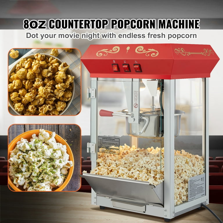Good Time Countertop Popcorn Machine with 8 Ounce Kettle - Red