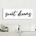 thumbnail image 3 of MODE HOME Sweet Dreams Wall Decor Above Bed 42''×15'' Large Bedroom Sign Farmhouse Wood Framed Master Bedroom Guest Room Decoration (White), 3 of 9