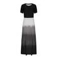 thumbnail image 3 of PuLe 【New】 Summer Short Sleeve Dress Women's Fashion Printed Short Sleeve Round-Neck Ankle Dress, 3 of 4