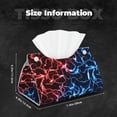 thumbnail image 6 of Goofa Red And Blue Lightning Pattern Triangle Square Tissue Box Cover, Modern PVC Leathe Facial Paper Holder,Decorative Holder/Organizer for Bathroom Vanity Countertop, 6 of 9