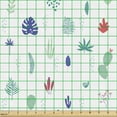 thumbnail image 2 of Botanical Sofa Upholstery Fabric by the Yard, Tropical Monstera Areca Palm Succulent Cactus Plants Houseplant Theme, Decorative Fabric for DIY and Home Accents, White and Multicolor by Ambesonne, 2 of 5