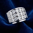 thumbnail image 4 of Pompeii 2Ct Men's Diamond Ring in 14k Gold Lab Grown Multi-Row Channel Set (F/G,VS2-SI1), 4 of 5