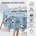 thumbnail image 5 of Cute Panda Tablecloth Round 60 Inch Table Cloth Cover Mat Holiday Party Decoration for Dining Room Home Kitchen Picnic, 5 of 6