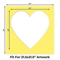 thumbnail image 2 of Yellow Picture Frame Mat for 27x27 Frames - Heart Opening for 22x22 Photos - 10 Mats, 2 of 7