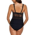 thumbnail image 3 of Women's One Piece Swimsuits solid color Push Up Bandage Padded Tankini Swimwear Bathing Suit Bikini Set, 3 of 6