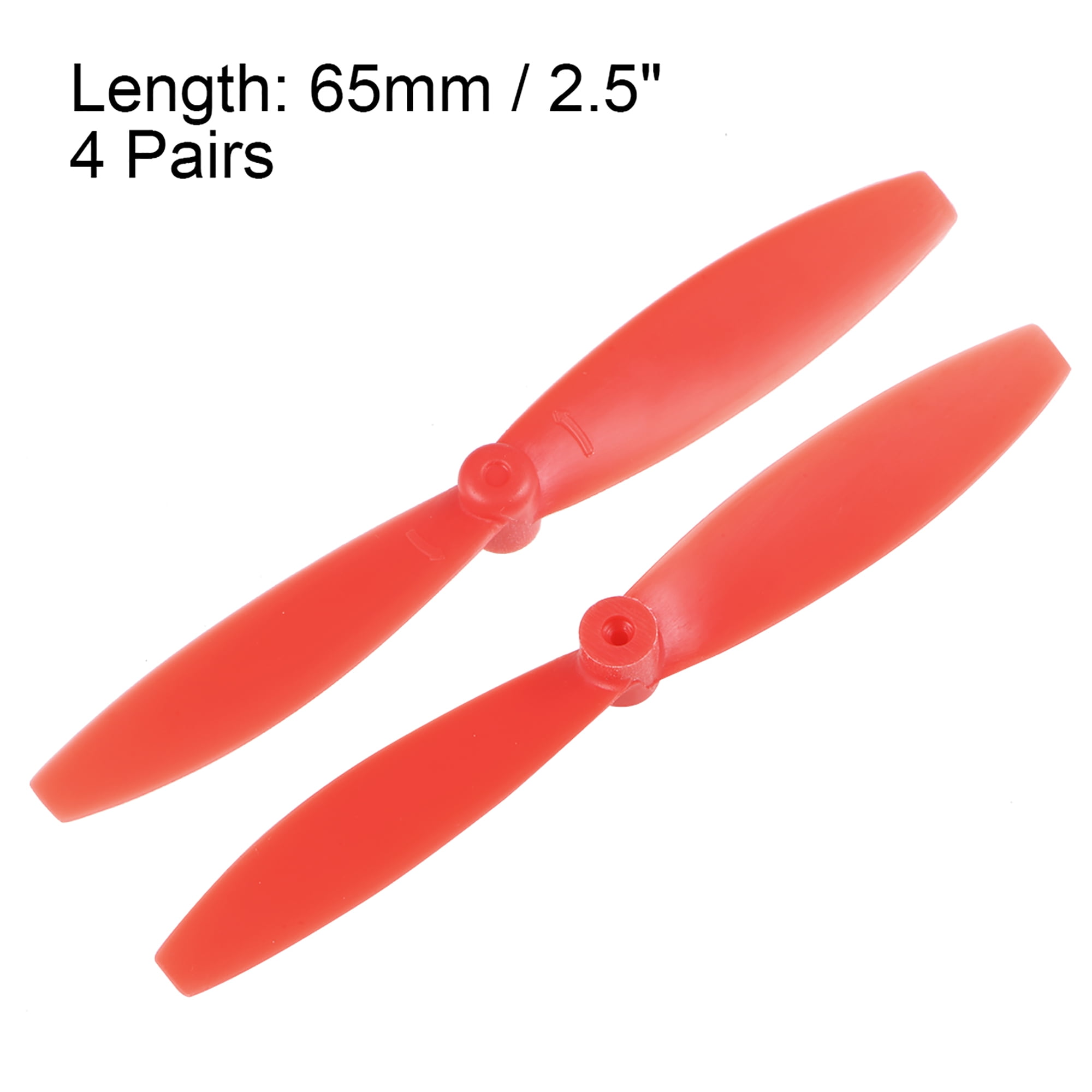 CW & CCW 2 pairs 65MM Micro Prop for Brushed Motors Red