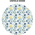 thumbnail image 6 of Watercolor Blue Yellow Floral Tablecloth Round 60 Inch Spring Rustic Sage Green Leaf Flower Decorative Table Cloth with Wrinkle Resistant for Home Kitchen Dining Table Outdoor Party Picnic, 6 of 6