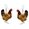 thumbnail image 2 of QIQUWOHUL A Pair Women's Funny Chicken Earrings Fashion Animals For Outing, 2 of 6