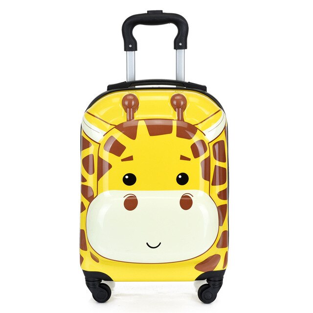QWZNDZGR 18''Kids Luggage Carry on Suitcase Bag Hard Shell Giraffe Travel Luggage Backpack