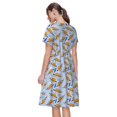 thumbnail image 2 of Bixox Robe d'Été à Manches Courtes pour Femmes Robe Ample Longueur Genou avec Poches-Mignonne Paresseux, 2 of 7