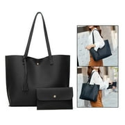 Tote Bag Large Purses and Handbags for Women Top Handle Shoulder Hobo Bag with Small Purse Black