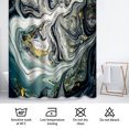 thumbnail image 6 of LALILO Blue Gray Ocean Art Shower Curtain, Deep Dark with Metallic Silver, 72x72 Inch, 12 Hooks, 6 of 6