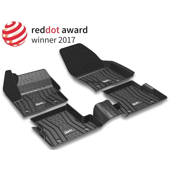 3W Floor Mats for Lincoln MKC (2015-2019) - Carpet Liner with Harmless TPE All Weather Heavy Duty Custom Fit Floor Mats Liner for Lincoln, Black