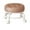 Coffee, variant on Low Roller Stool Low Height Rolling Stool Seat PU Leather Small Stool Foot Stool Round Rolling Stools for Home Office Garage Shop