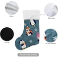 thumbnail image 3 of Christmas Penguins Large Christmas Stockings, Hanging Xmas Stockings Candy Fireplace Stocking Hanging Tag with Crystal Velvet for Family Holiday Christmas Party Decorations,17.7", 3 of 7