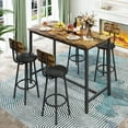 thumbnail image 4 of Modern Dining Table Set for 4, SYNGAR Counter Height Upholstered Chairs Set, 5 Piece Kitchen Dining Set, Dining Table and Chairs Set for Small Space, Breakfast Nook, D7254, 4 of 12