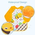 thumbnail image 3 of Babero impermeable de manga larga, juego de 4 piezas para bebé, delantal para comer, jugar y pintar, babero impermeable unisex para bebés de 6 meses a 3 años., 3 of 5