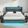 thumbnail image 1 of Greenstell Smart Charging Storage Bed Frame - 900lbs Capacity Noise-Free, Full, Dark Gray, 1 of 7