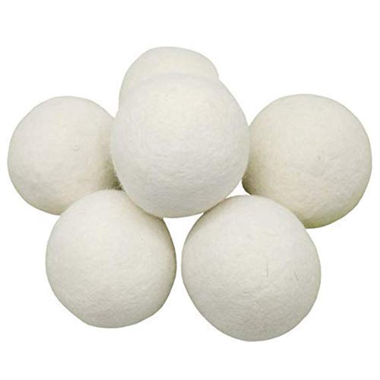 JCLO XL 6-Pack Organic Wool Dryer Balls with Lavender 10ml Essential Oil  Combo for Use 100% Organic and Natural Diffuser and Humidifiers Perfect for