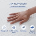 thumbnail image 3 of California Design Den Waterproof Mattress Protector - Soft, Noiseless, Cool Bamboo Rayon (King Size), 3 of 7